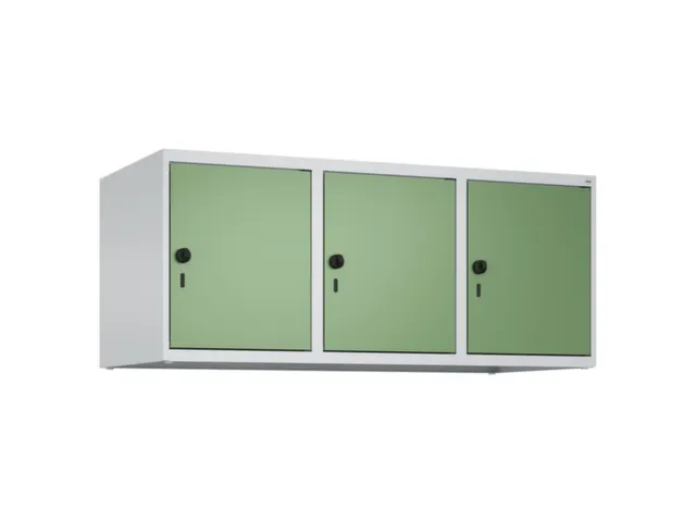 opzetkast,v. locker,3vak.,vak B 400mm,HxBxD 500x1200x500mm,vleugeldeur