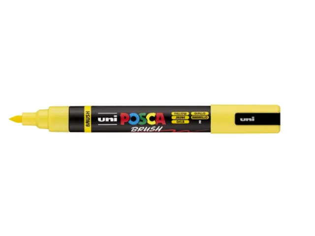 Paintmarker Uni POSCA PC-5BR brushpunt M geel