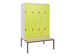Dubbeldekse dekenkist,HxBxD 1950x1200x815mm,4x2vak.,vak B 300mm