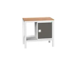werkbank,HxBxD 930x1000x600mm,multiplexblad,4voeten,uitrusting: 1kast