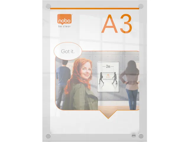 Premium Plus acryl informatiebord wandgemonteerd A3