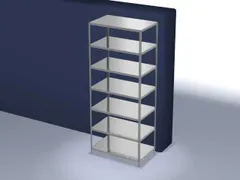 magazijnstelling,grondveld,HxBxD 3000x1300x800mm,vaklast 350kg