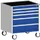 ladekast verrijdbaar 880x800x525mm 5laden romp RAL7035 front RAL5010
