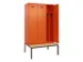 locker met bank,voor scheiding van kleding,HxBxD 2120x1200x815mm,3vak