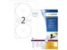HERMA 8624 CD-etiketten A4 Ø 116mm/18,5mm mat Wit 20 stuks