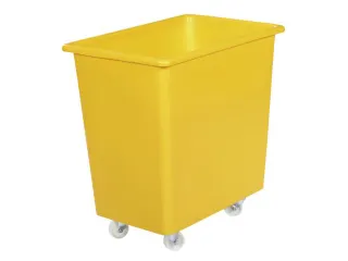 Verrijdbare Rechthoekige Bak 135 Liter Hxbxd 670x660x432mm Pe Geel - 1