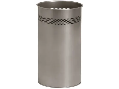 Papierbak BRASQ 21 liter rvs zilver