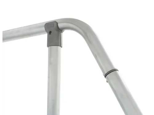 bordestrap,verrijdbaar,bordes H 1m,2x4treden m. R13-laag,aluminium