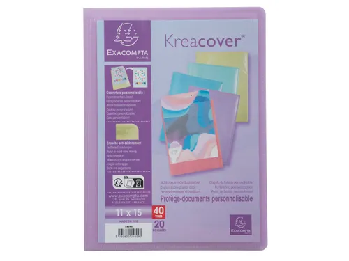 Showalbum 20 tassen 11x15cm in polypropyleen Kreacover Pastel Assorti
