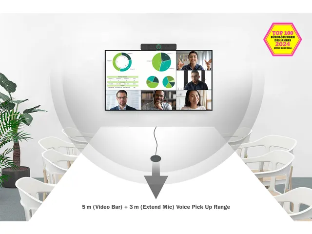 DIGITUS 4K alles-in-één videobar Pro videoconferentiesysteem