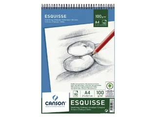 Schetspapier Canson Graduate Sketch 40vel 96gr A4 natuurlijk wit - 2
