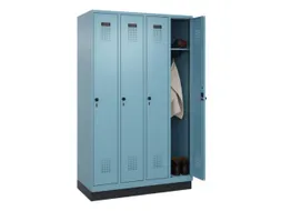 locker,HxBxD 1950x1200x500mm,4vak,vak B 300mm,draaigrendel,sokkel
