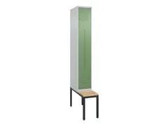 Z-garderobekast,HxBxD 2120x300x815mm,2vak,vak B 300mm,cil.-slot