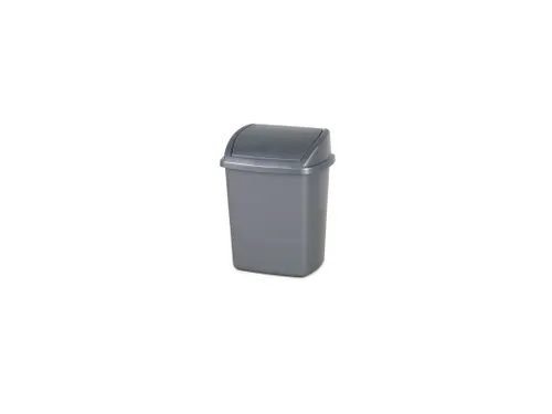Afvalbak met Swing deksel 8 Liter Grijs