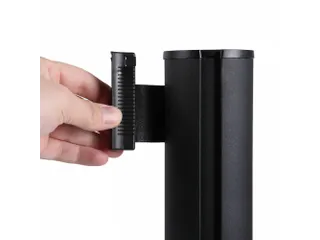 Afzetpaal Flexi Zwart met 2.7 meter trekband Zwart - 3