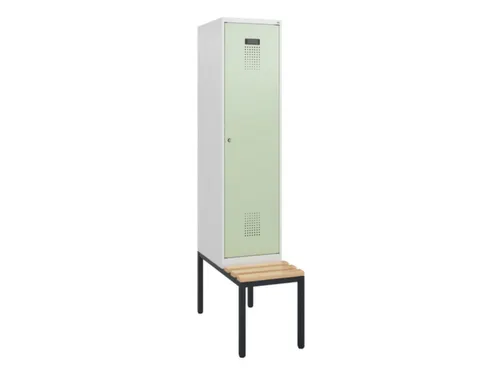 locker met bank,HxBxD 1950x400x815mm,1vak,vak B 400mm,cilinderslot