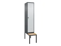 armoire vestiaire noir et blanc HxlxP 2120x400x815mm 1compart.