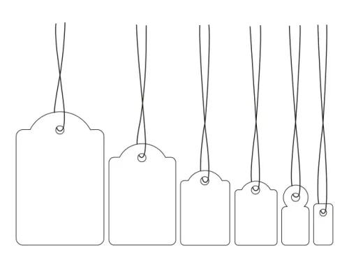 HERMA 6918 Hanglabel 32x50mm Wit karton met Rood draad 1000 stuks