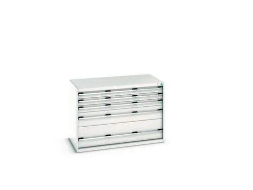 ladekast 900x1300x750mm 5laden zware lasten RAL7035 front RAL7035