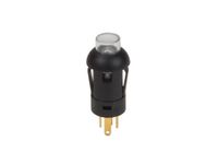 Drukknop Miniatuur Rond - Spst (aan-uit) - 1p - Met Kabels - Gele Led