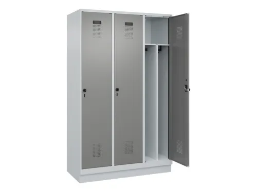 locker voor scheiding van kleding,HxBxD 1950x1200x500mm,3vak