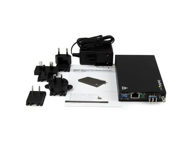 Gigabit Ethernet Koper Naar Glasvezel Media Converter Sm Lc 20 Km