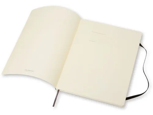 Notitieboek Moleskine XL 190x250mm blanco soft cover zwart