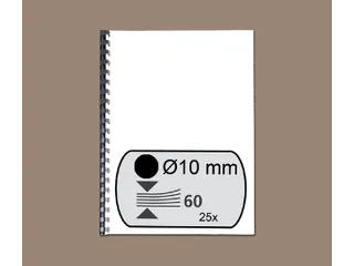 Bindrug Fellowes 10mm 21-rings A4 zwart 25stuks - 2