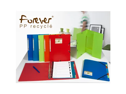 Elastomap 3 kleppen polypropyleen 7/10de Forever PP - A4-Geassorteerd