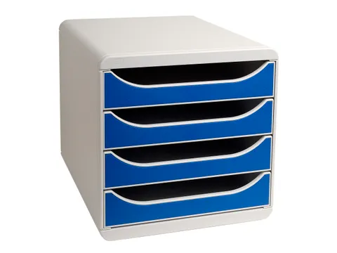 Big-box Classic Ladenblok 4 Laden A4+ Grijs Donker Blauw