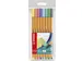 Fineliner STABILO point 88/8 Fin pastel assorti étui 8 pièces