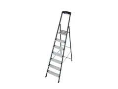 trapladder,eenzijdig,7treden,bordes m. antislip elementen,Stand H 1,5m