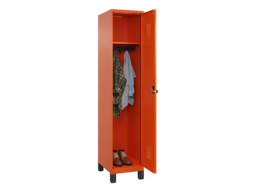 locker,HxBxD 1950x400x500mm,1vak,vak B 400mm,draaigrendel,voeten