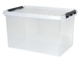 stapelbak,HxLxB 340x600x400mm,62l,PP,transparant,Wanden gesloten - 2
