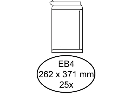 Envelop Hermes Akte Eb4 262x371mm Zelfklevend Wit 25 Stuks