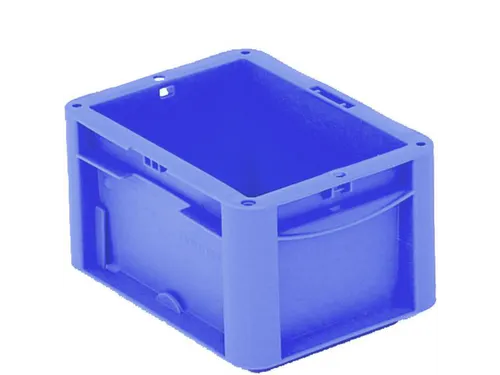 Euronorm Stapelkrat Pp Hxlxb 120X200X150Mm Wanden/bodem Gesloten Blauw