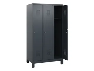schoollocker,HxBxD 1630x900x500mm,3vak,vak B 300mm,cil.-slot,voeten - 1
