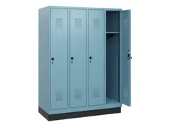 schoollocker,HxBxD 1630x1200x500mm,4vak,vak B 300mm,draaigrendel