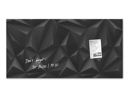 Glas/magneetbord Sigel Artverum 91x46 Zwart Diamond