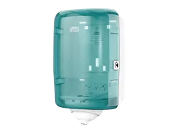 Tork 473167 Reflex Mini Centerfeed Dispenser Wit/Turquoise M3