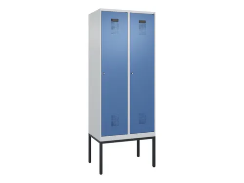 locker,HxBxD 2120x800x500mm,2vak,vak B 400mm,cil.-slot,voetonderstel