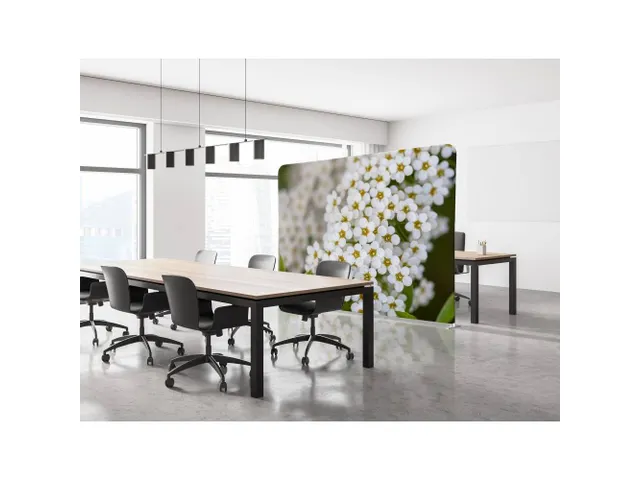 Scheidingswand Textiel 150x150cm Witte Bloem Spirea