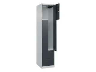 Z-garderobekast,HxBxD 1850x400x500mm,vak B 200/400mm,cil.-slot - 2