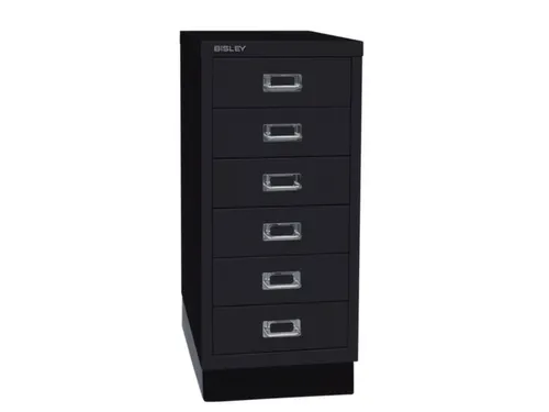 kantoor-ladekast HxBxD 670x279x380mm 6 laden romp + front zwart