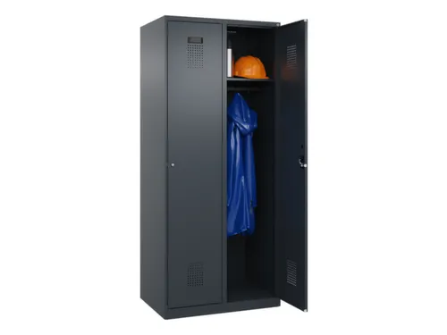 locker,HxBxD 1850x800x500mm,2vak,vak B 400mm,cil.-slot,staand op vloer
