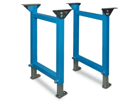 steun,v. rollenbaan,baan B 800mm,kopplaten m. draaischarnier,staal