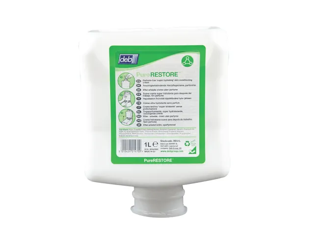 DEB Pure RESTORE huidverzorgende crème, 6 x 1 liter cartridge