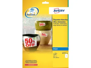 weerbestendig etiket Avery 210x297mm 10 vel 1 etiket per vel - 1