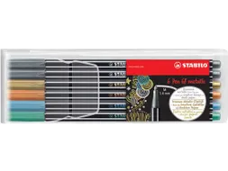 Pen 68 metallic viltstift 6 kleuren 6 stuks