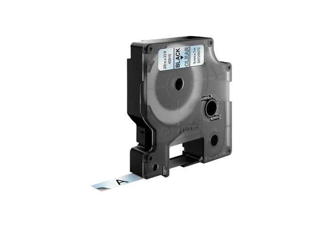 Labeltape Dymo 40910 D1 S720670 9mmx7m zwart op transparant